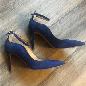 Vince Camuto Blue Suede Pumps